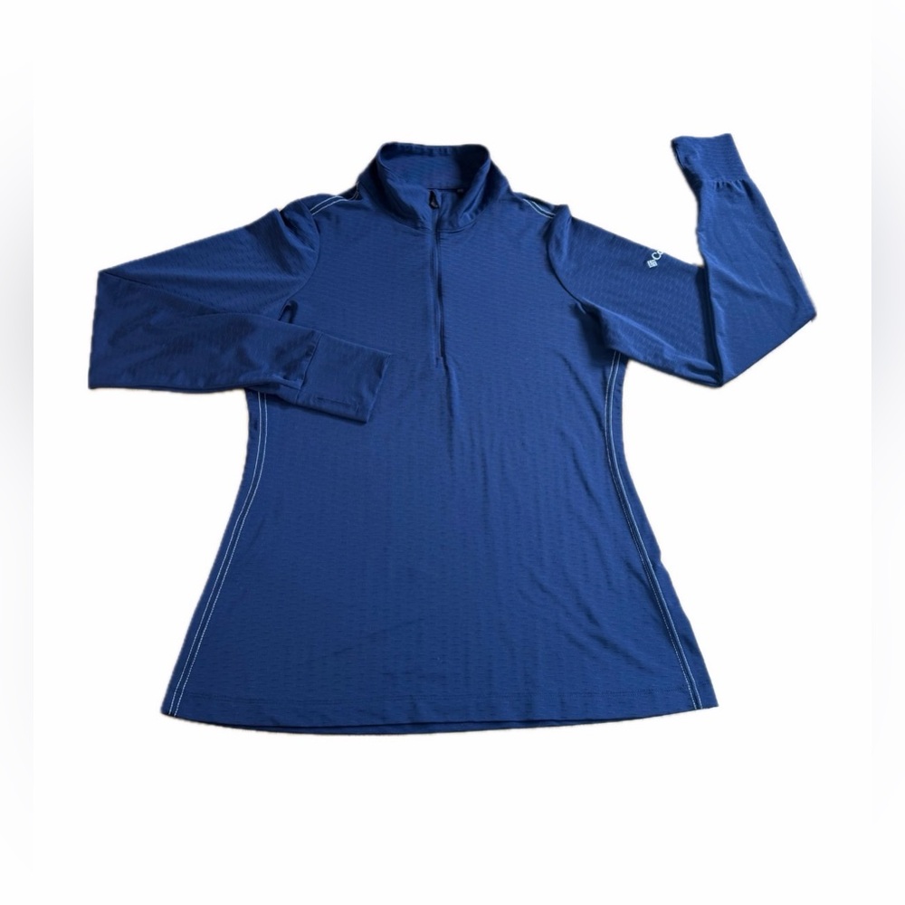 Columbia Golf Women’s 1/4 Zip Omni-Wick Performance Blue Pullover Thumbholes M